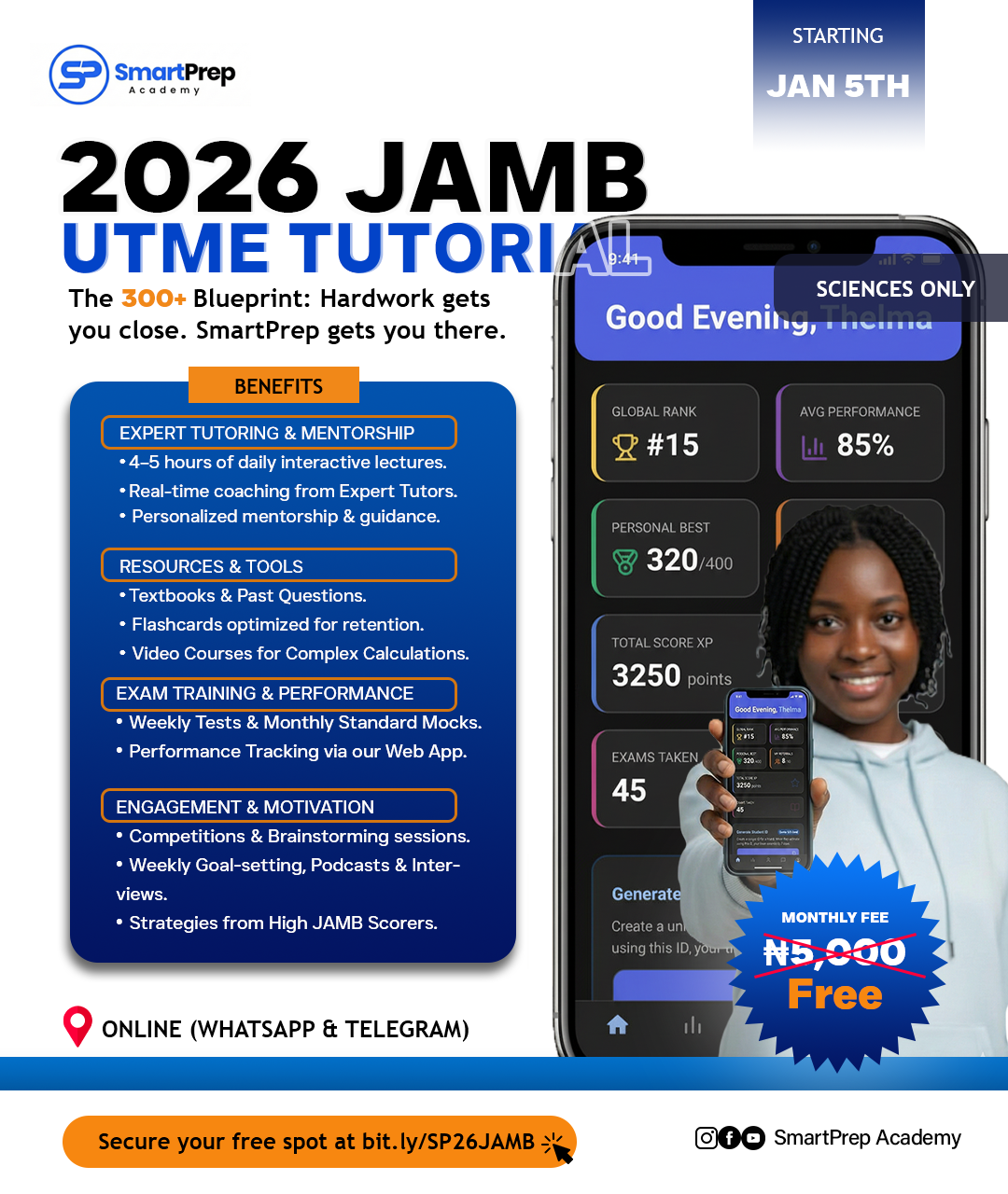 SmartPrep Academy JAMB 2026 Flyer